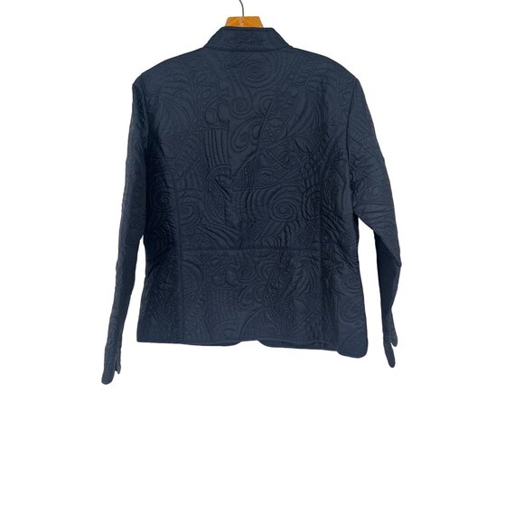 Chicos 3 Womens Ink Blue Quilted Jacket Size XL pockets new $118 - Picture 3 of 3